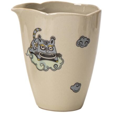 蜜合釉如虎添翼公道杯 陶瓷分茶用品 茶海 家用創意小老虎公杯 勻杯 單個